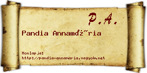 Pandia Annamária névjegykártya
